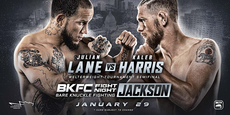 BKFC JULIAN LANE VS KALEB HARRIS WARPATH BARE KNUCKLE BOXING 