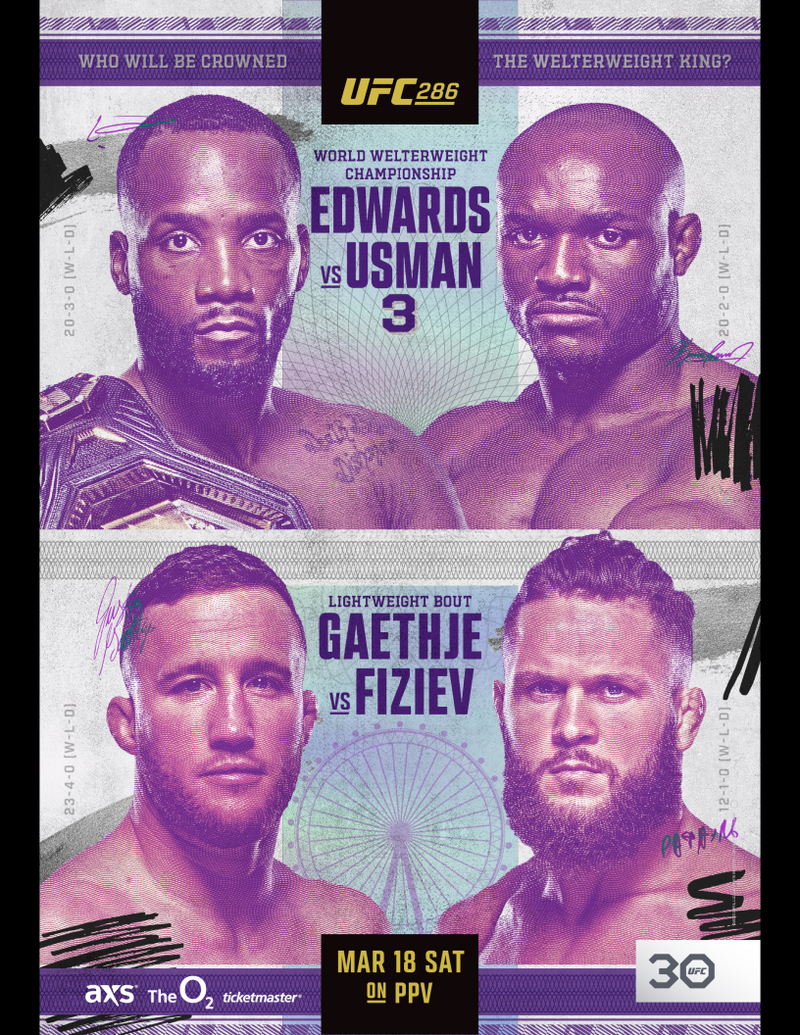 UFC 286 EDWARDS VS USMAN 3 | MARCH 18TH 2023