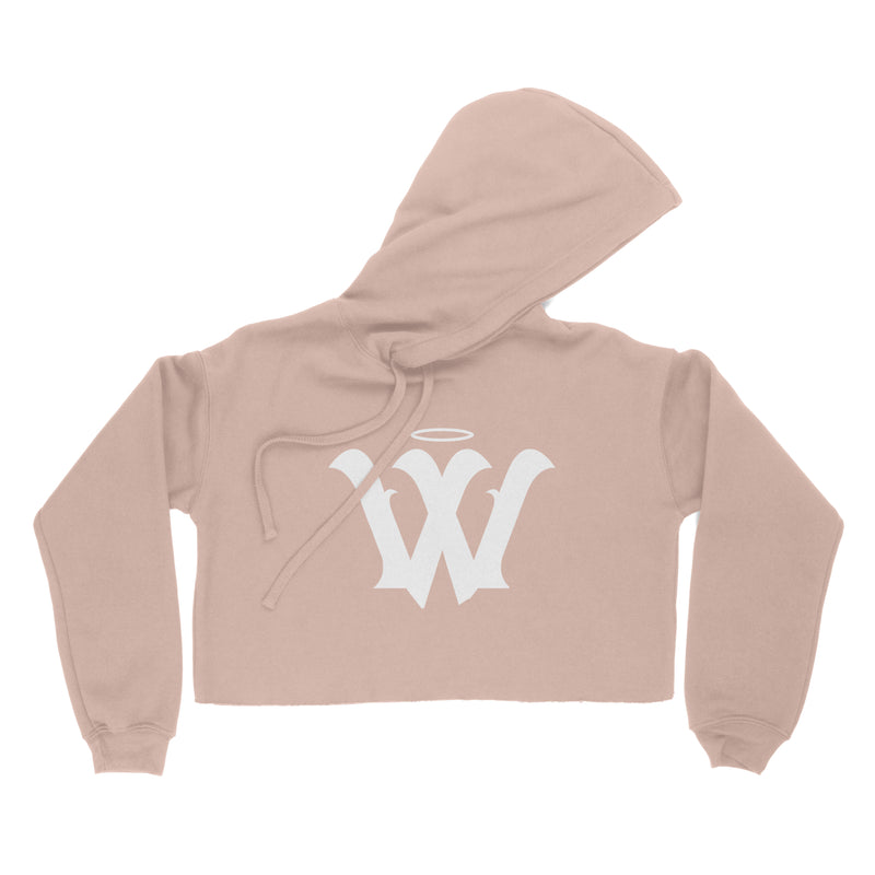 warpath clothing brutal halo women's hoodie peach 